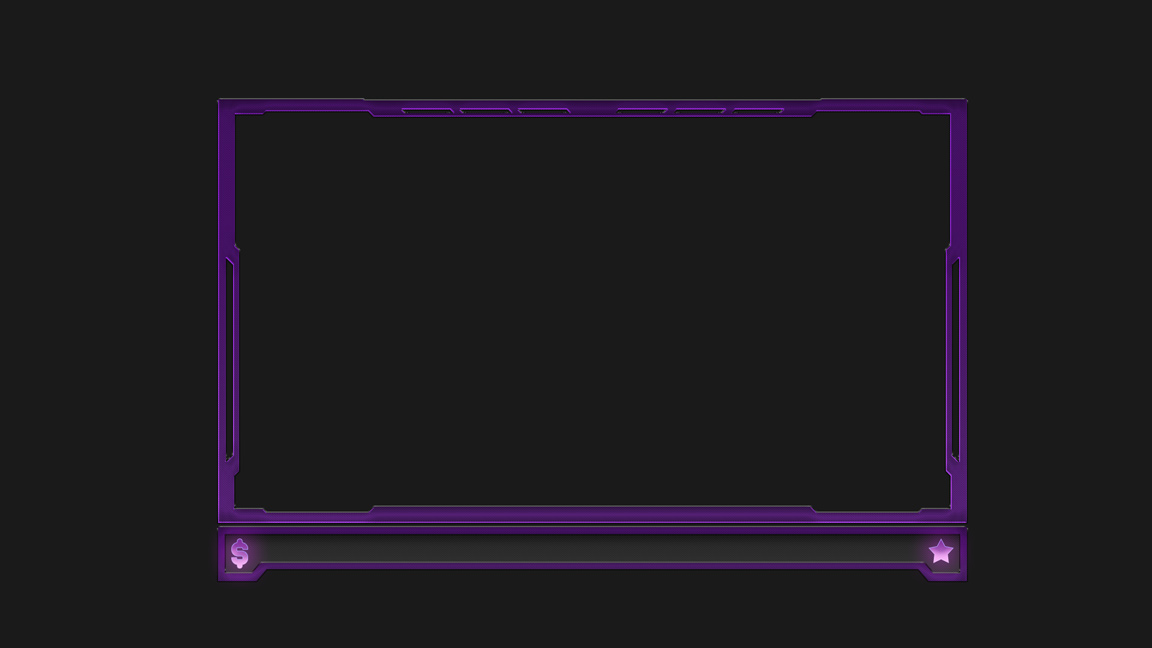 Clean Purple animated webcam overlay - Streamer Overlays