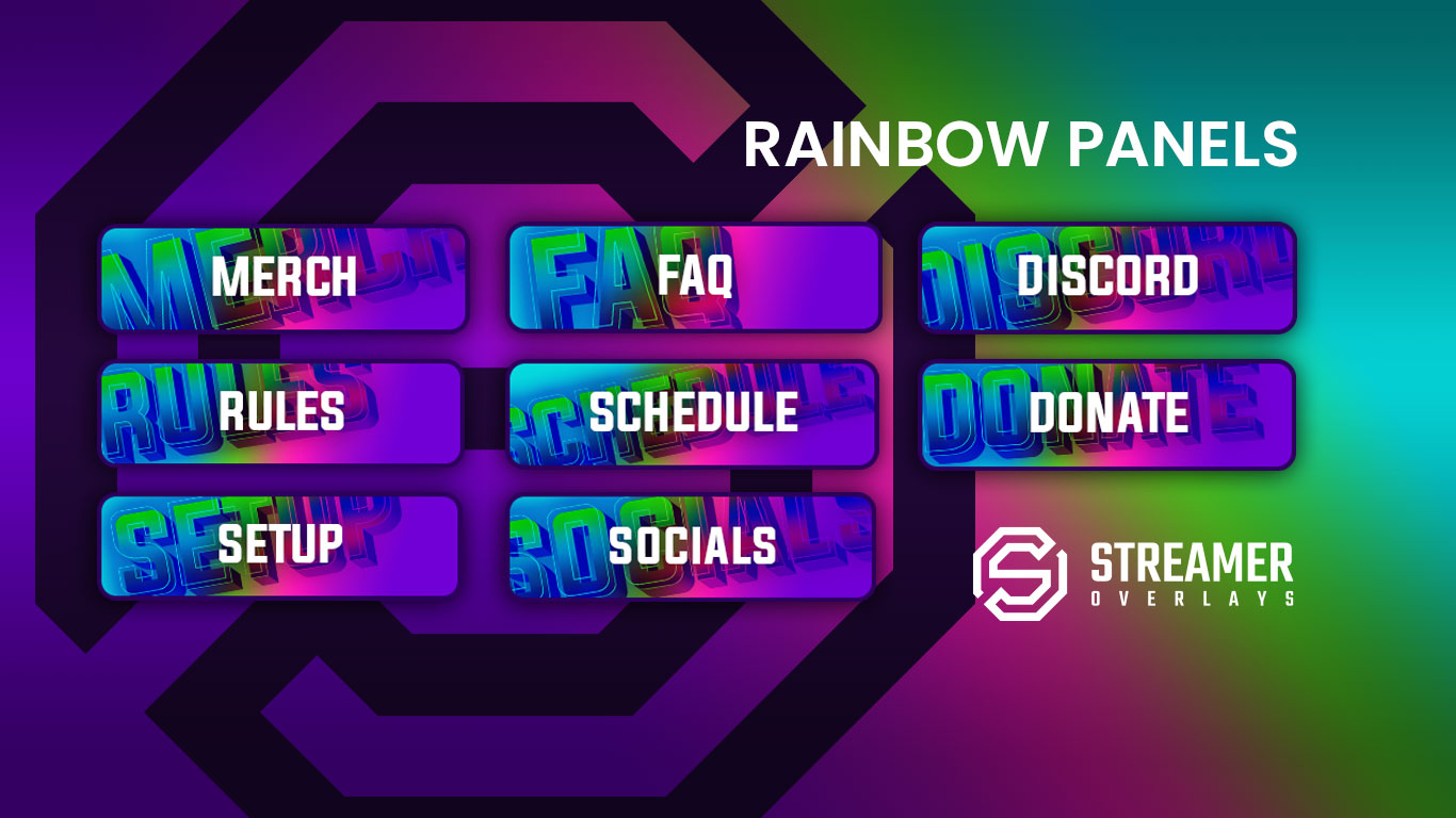 Rainbow Twitch Panels